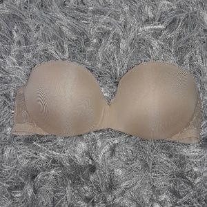 Strapless Nude Push-Up Bra 34B